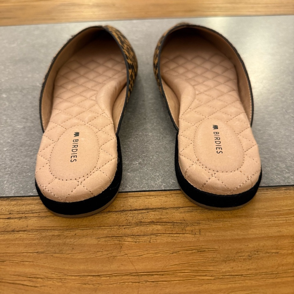 Birdies The Swan Mini Cheetah Calf Hair Pointed Toe Mules Size 9.5 NIB - Picture 5 of 13